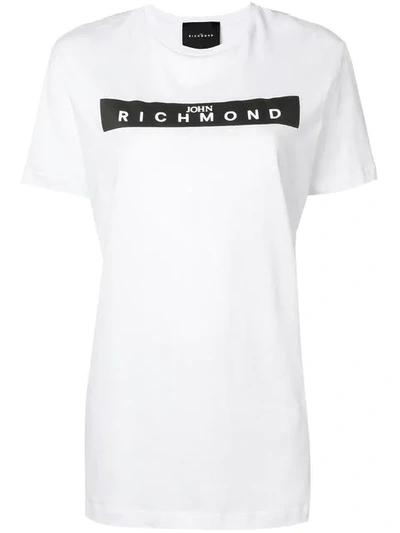 Shop John Richmond Studded Logo T In White
