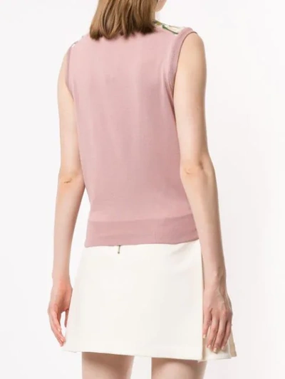 Shop Dolce & Gabbana Knitted Tank Top In Pink