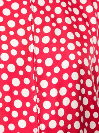 Pre-owned Louis Vuitton  Silk Polka Dots Blouse In Red