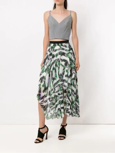 Shop Tufi Duek Printed Printed Skirt In Green
