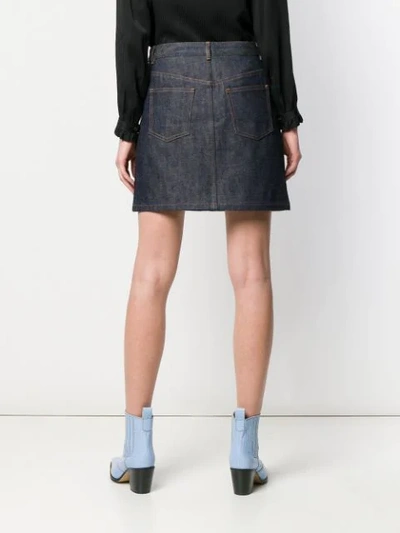 Shop Apc High Waisted Skirt In Blue