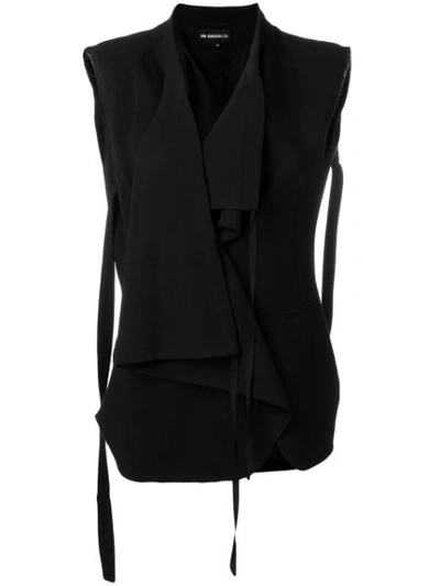 Shop Ann Demeulemeester Asymmetric Sleeveless Gilet In Black