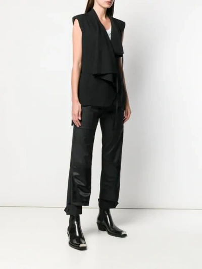 Shop Ann Demeulemeester Asymmetric Sleeveless Gilet In Black