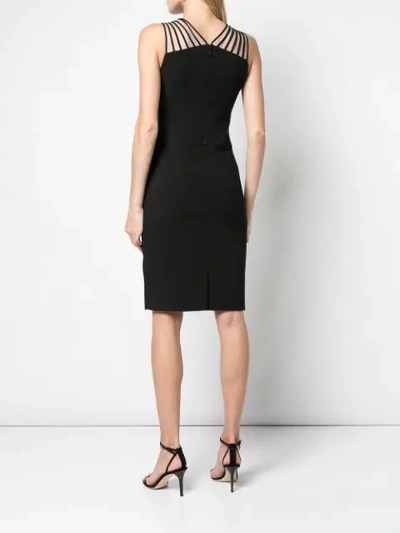 Shop Halston Heritage Fitted Mini Dress In Black