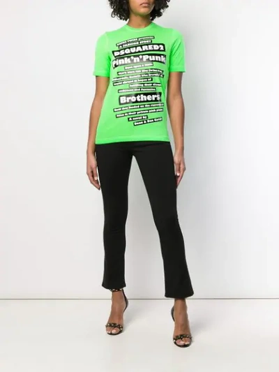 Shop Dsquared2 Pink N Punk T In Green