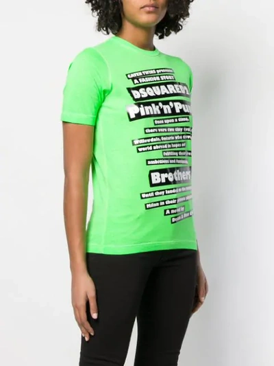 Shop Dsquared2 Pink N Punk T In Green