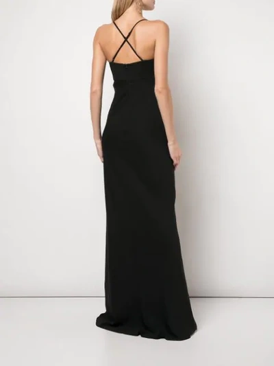 Shop Michelle Mason Long Bustier Dress In Black