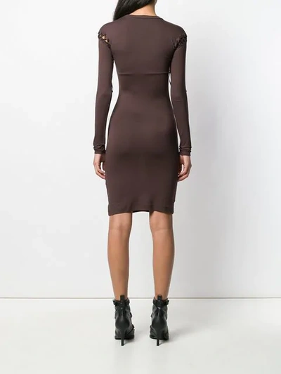 Shop Ben Taverniti Unravel Project Bodycon Dress In Brown