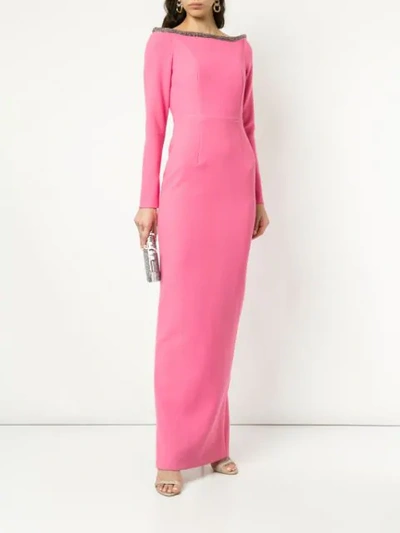 Shop Rachel Gilbert 'winona' Robe In Pink