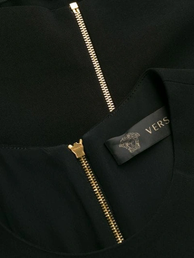 Shop Versace Savage Barocco Insert Dress In Black