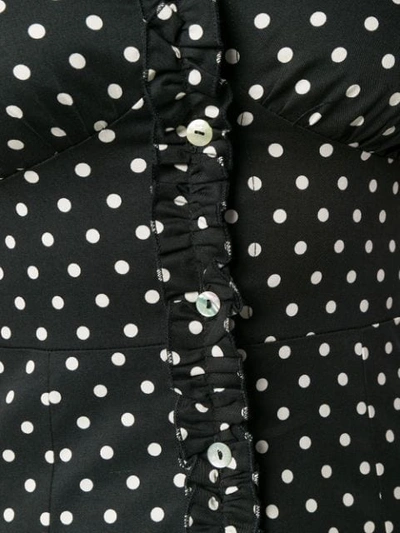 ANDAMANE POLKA DOT MINI DRESS - 黑色