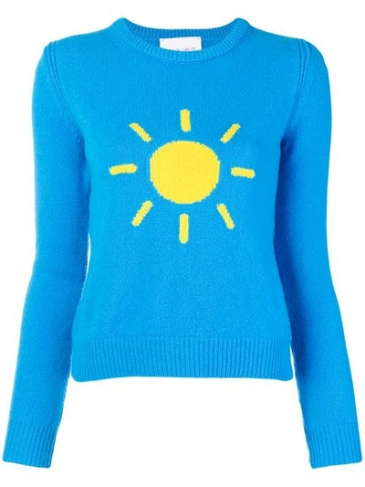 Shop Alberta Ferretti Crew-neck Sunshine Sweater In Blue