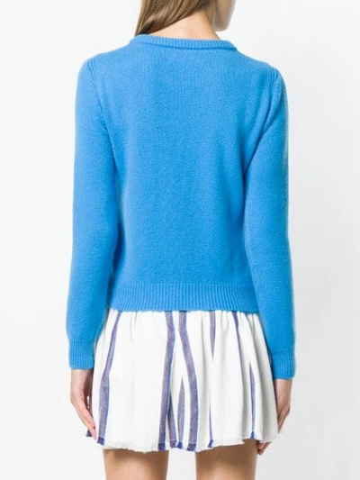 Shop Alberta Ferretti Crew-neck Sunshine Sweater In Blue