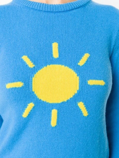 Shop Alberta Ferretti Crew-neck Sunshine Sweater In Blue