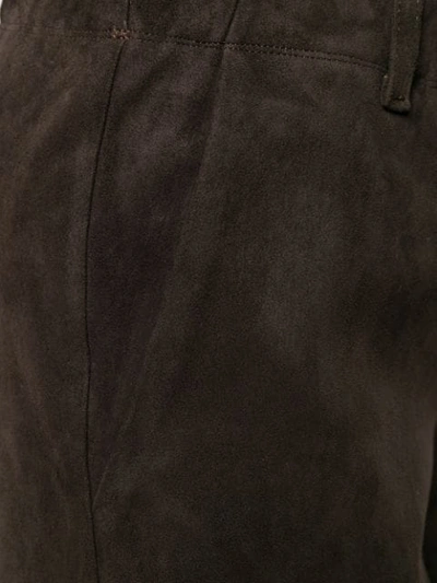 Shop Stouls Oswald Velour Trousers In Brown