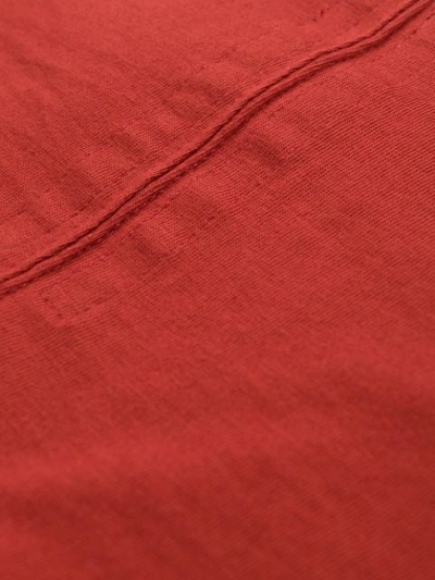 Shop Rick Owens Fitted Crew Neck T-shirt In Red