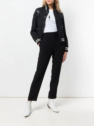 Shop Neil Barrett Mid-rise Tailored Trousers In Black