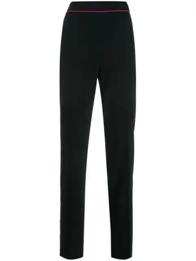 Shop Etro Straight-leg Trousers - Black