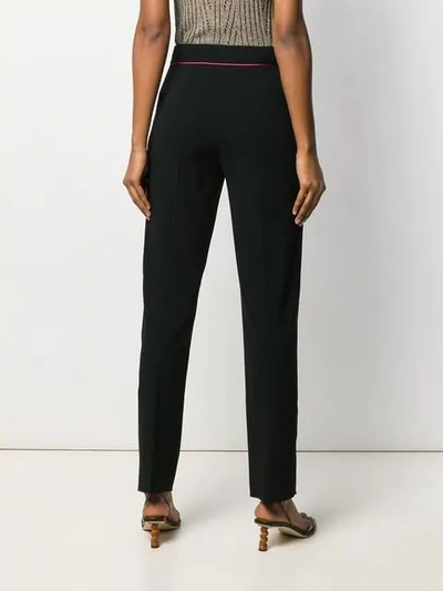Shop Etro Straight-leg Trousers - Black