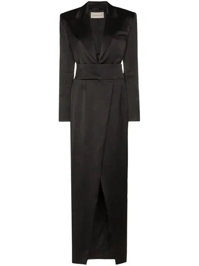 Shop Alexandre Vauthier Blazer Gown - Black