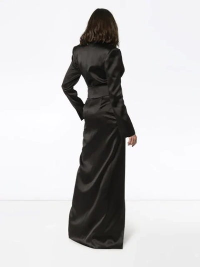 Shop Alexandre Vauthier Blazer Gown - Black