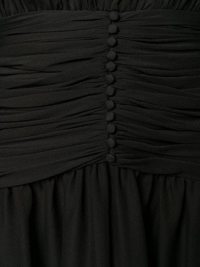 Shop Saint Laurent V-neck Mini Dress In Black