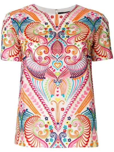 Shop Manish Arora Patterned Embroidered Top In Multicolour