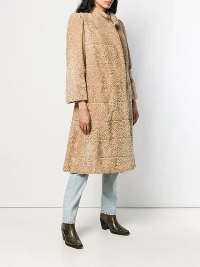 Pre-owned A.n.g.e.l.o. Vintage Cult 1970's Coat In Neutrals