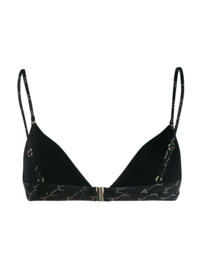 STELLA MCCARTNEY MONOGRAM BIKINI TOP - 黑色