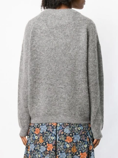 Shop Acne Studios Dramatic Oversized Sweater In Grey