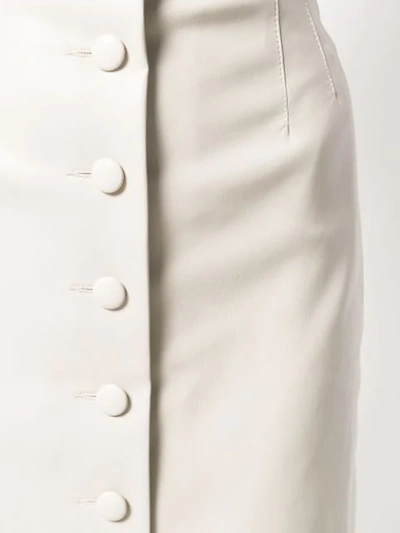 Shop Nanushka Button-up Mini Skirt In Neutrals