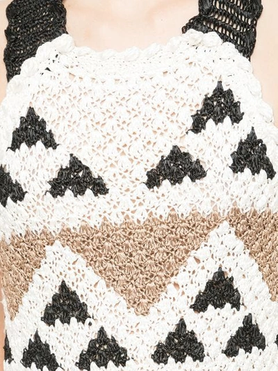 Shop Oscar De La Renta Crochet Maxi Dress - Multicolour