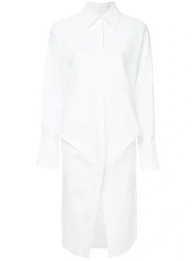 Shop Bianca Spender Drill Astra Shirt Dress In White