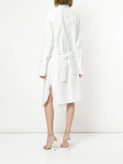 Shop Bianca Spender Drill Astra Shirt Dress In White