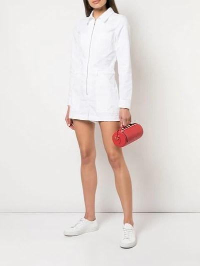 Shop Nili Lotan Structured Playsuit In White