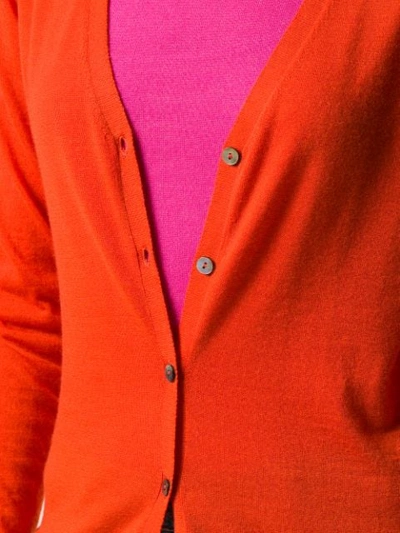 Shop N•peal Cashmere Cardigan In Orange