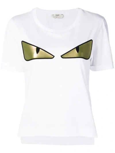 Shop Fendi 'bag Bugs' T-shirt In White
