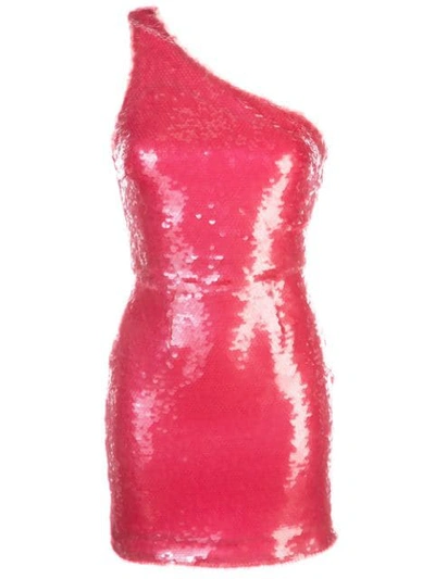 Shop Haney Serena One Shoulder Dress In Pink