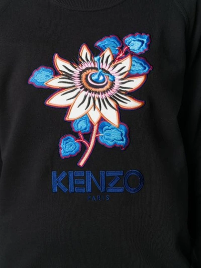 Shop Kenzo Passion Flower Sweatshirt In Black