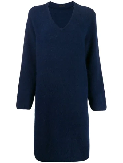 Shop Frenken Hug Knitted Midi Dress In Blue