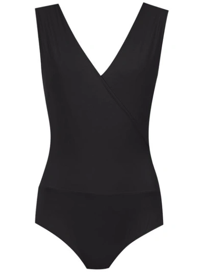 Shop Alcaçuz Fátima Wrap Style Bodysuit - Black