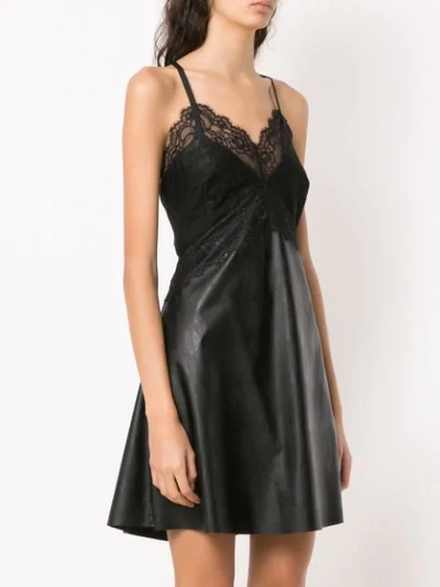 Shop À La Garçonne Lace Detail Dress In Black