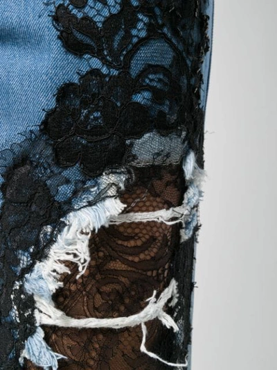 Shop Almaz Distressed Lace Jeans In Blue