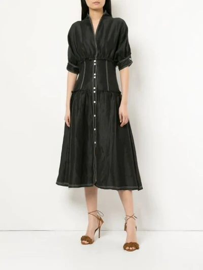Shop Aje Isotoma Flared Corset Dress - Black