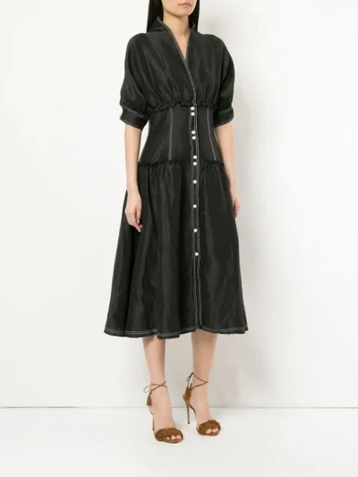 Shop Aje Isotoma Flared Corset Dress - Black