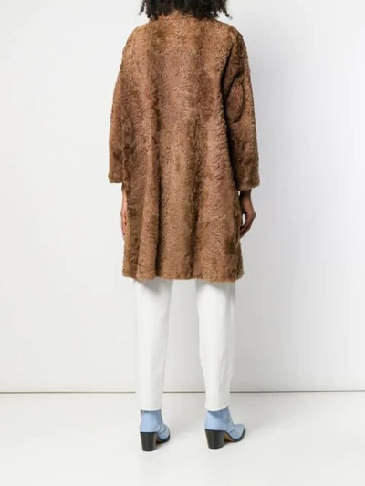 Pre-owned A.n.g.e.l.o. Vintage Cult Short Fur Coat In Light Brown