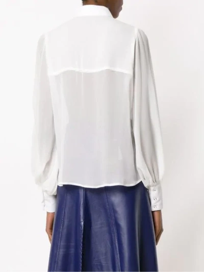 Shop Andrea Bogosian Sheer Silk Shirt In White