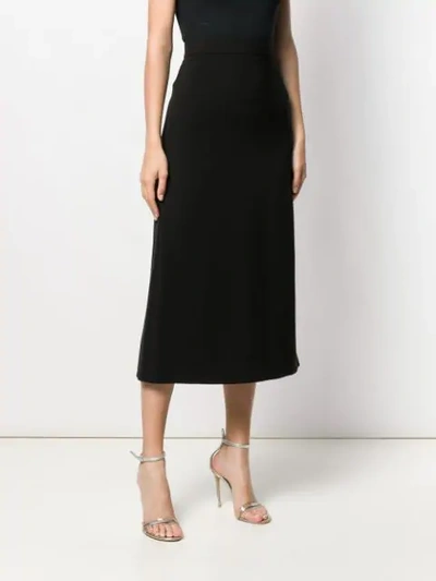Shop Dsquared2 Straight Midi Skirt In Black