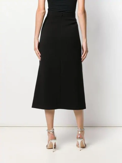 DSQUARED2 STRAIGHT MIDI SKIRT - 黑色