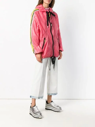 Shop Marc Jacobs Hooded Lightweight Windbreaker In Pink